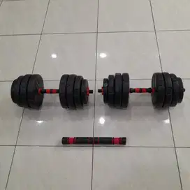 Dumbbell / Dumble / Dumbel / Barbell Set Plastik PVS 40KG