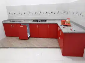 kitchen set merah