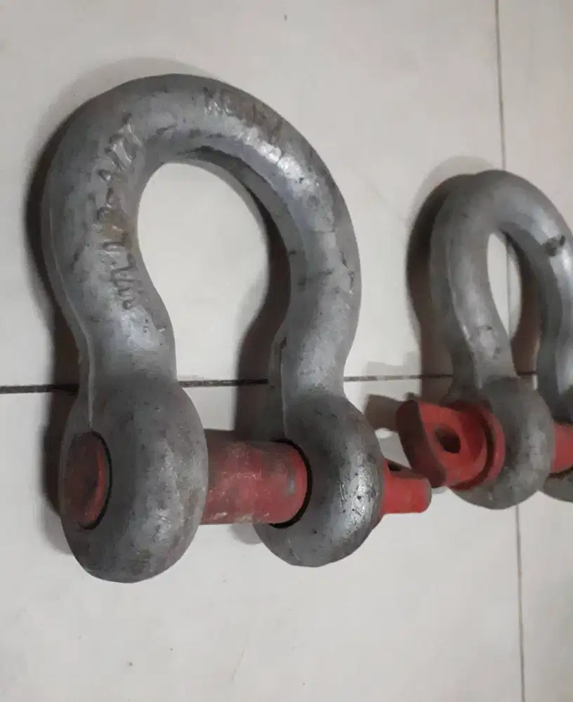 2 buah Kondo WLL Shackle 8.5 Ton 1 inch Omega Type, galvanised (A-665)