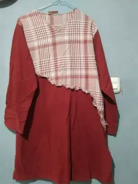 Tunik 2 motif merah