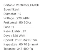 Turbin ventilator/BB lower merk katsu