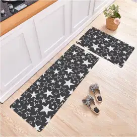 Keset Dapur 2 in 1 Antislip Model Bintang Dapat 2 Pcs