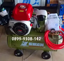 Kompresor Swan 1/4 PK + engine bensin kondisi baru gress