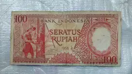 Indonesia 100 Rupiah 1958