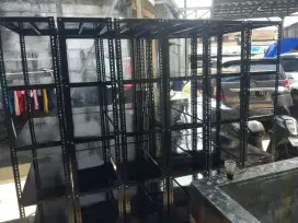 rak besi susun hitam serbaguna bandung