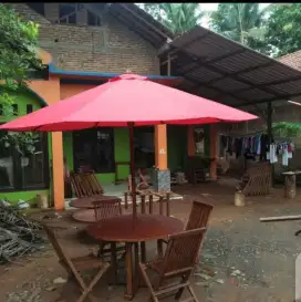 Meja payung,meja taman,meja jati,meja cafe,kursi lipat,kursi cafe