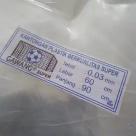 Plastik PP pembungkus cap Gawang 0,03x60x90