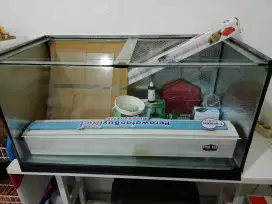 Aquarium fullset tinggal isi ikan