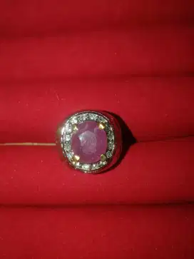 Cincin Batu Permata Ruby Pigeon Blood