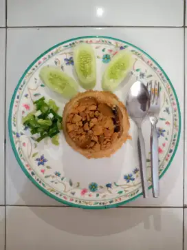 *Nasi tim ayam jamur*