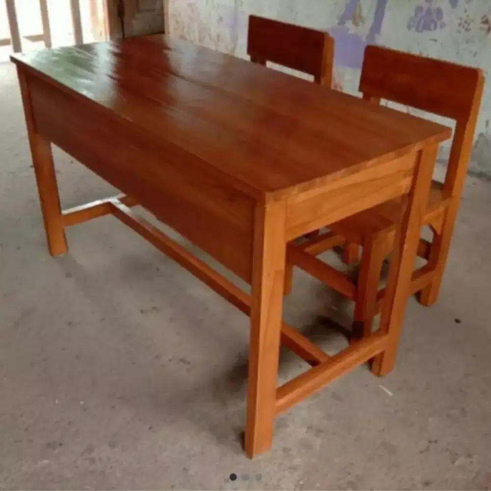 MEJA & KURSI SISWA KAYU JATI