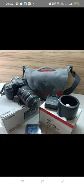 Canon 7D dan Lensa EF 24-70 mm f/2.8L + Bonus Tas