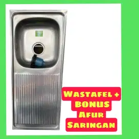 Wastafel bak cuci piring ~ Stainless Steel ++ BONUS FILTER SARINGAN