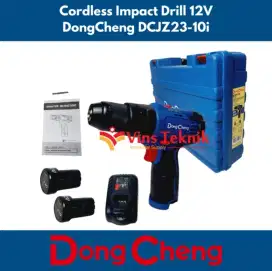 BRUSHLESS Mesin Bor Baterai Cordless Drill 12v Dongcheng DCJZ23-10i