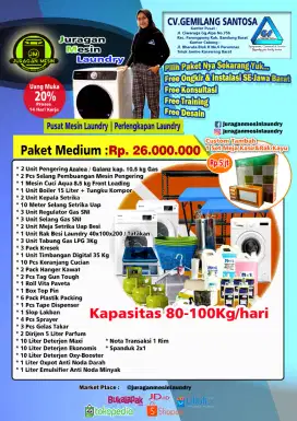 Paket Usaha Laundry MEDIUM