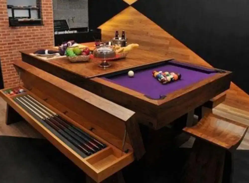 Bangku kursi storage penyimpanan cue stick dan aksesoris billiard