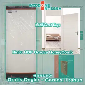 Pintu Woodone Integra HDF Groove Semi Solid - Gratis Ongkir Surabaya