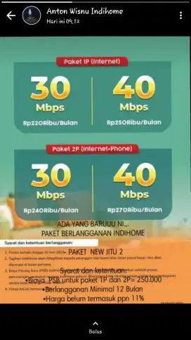 WiFi indihome area jabodetabek