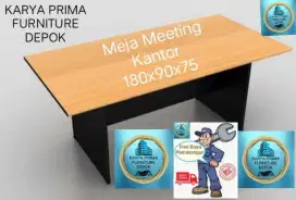 Meja Meeting Kantor Ukuran 180x90x75 free ongkir 1.400.000 kuat, awet