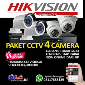 Paket CCTV 4 Camera Hikvision 2MP Plus Pasang