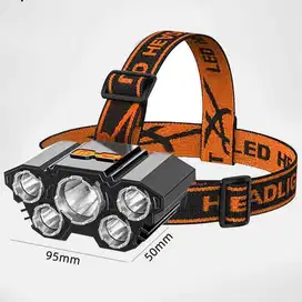 Headlamp 5 Led Head Lamp Senter Kepala 5in1 Rechargeable Senter Malam