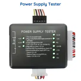 Power Supply Tester Cek Tegangan Arus Power SATA, IDE, Floppy Disk