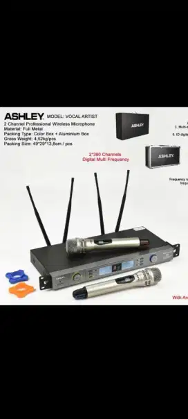 Mic wireless Ashley Vocal Artis plus koper