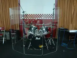 Drum shield, acrylic tutup drum