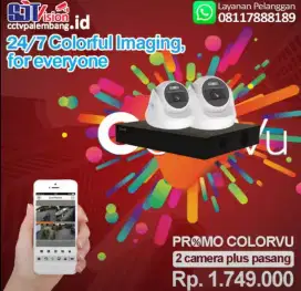 Promo Paket 2 camera Hilook 2 mp colorvu