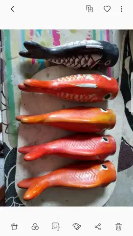 5 Ikan Porselen Kuno Jepang (Jual cepat!)