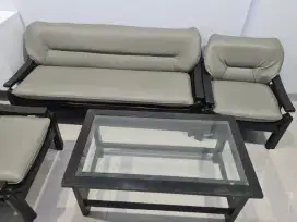 Sofa meja tamu 1 set bekas tanpa kursi panjang