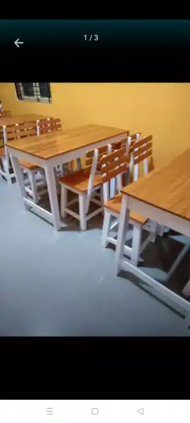 Meja kursi zet resto