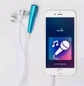 Mini microphone + headset utk smule joox