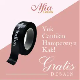 Pita Satin Cantik Sablon - Pelengkap Kemasan Hadiah, Box, Hampers, dll