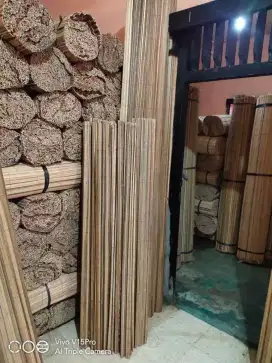 Tirai/Krei Bambu Sawet buat penghalang panas dan tampias hujannn