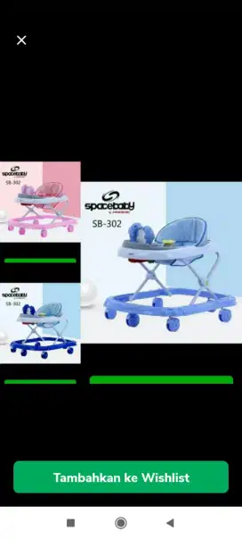 Perlengkapan bayi Baby space Baby walker alat bantu bayi berjalan jaln