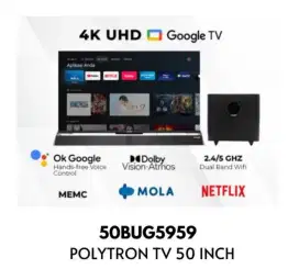 Tv Led Polytron 50 inc Android GoogleTv Soundbar 4K UHD Bug5959