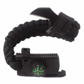 Gelang Kompas Peluit Survival EDC Parachute Bracelet