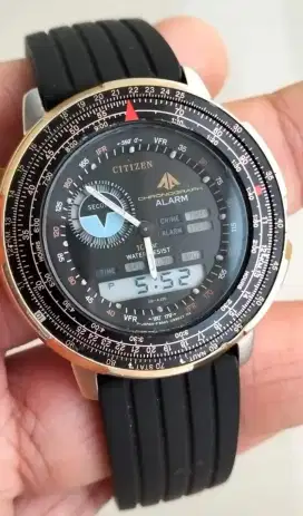 Jam Tangan Vintage Citizen WINGMAN Pilot Aviator Flightmaster Anadigi