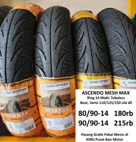 Ban Motor Tubeless Murah Ascendo Mesh Max Vario Beat Supra Jupiter dll