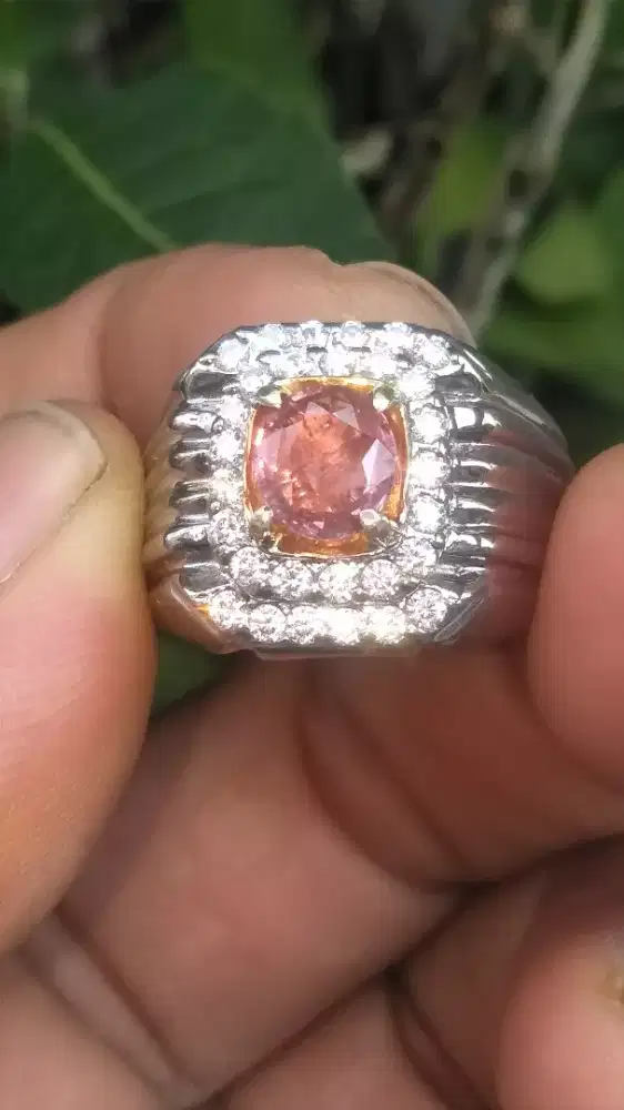 No Heat Padparadscha Safir Sapphire 1.53 ct Srilanka GRI & NGR Lab