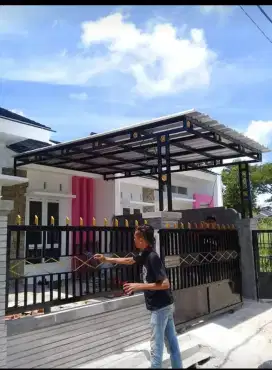 Kanopi minimalis atap sepandek pasir