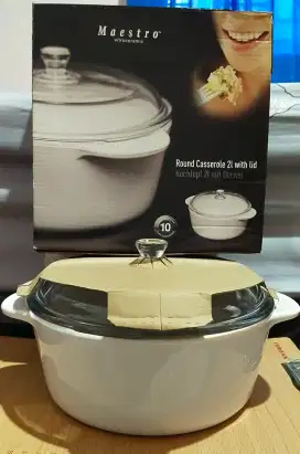 DIJUAL Maestro vitroceramic round casserole 2L with lid