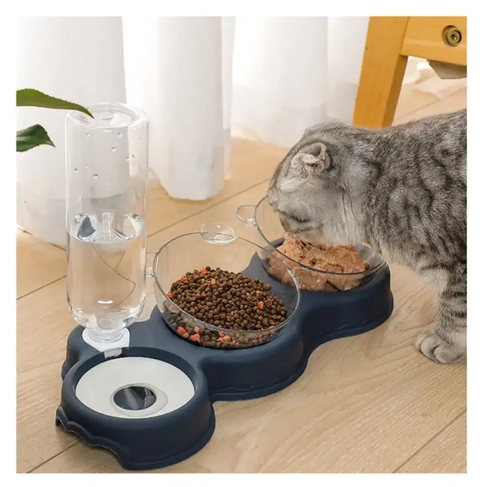 Aufulai tempat makan dan minum hewan peliharaan kucing anjing