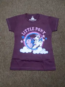 Kaos karakter anak perempuan Little Pony