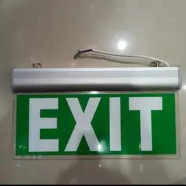 Lampu Tulisan Exit Darurat Emergency LED Hijau Putih Keluar Urgent