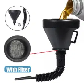 Corong pengisian bahan bakar mesin dengan filter untuk mobil