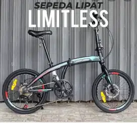 Sepeda lipat limitless 7 speed masih dalam kotak