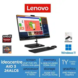 Lenovo IdeaCentre AIO 3 24ALC6 R0ID Ryzen 3 7330U 8GB 512GB W11+OHS21