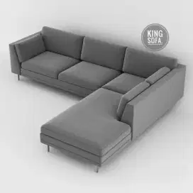 sofa kursi terbaru minimais L shape ruang tamu keluarga